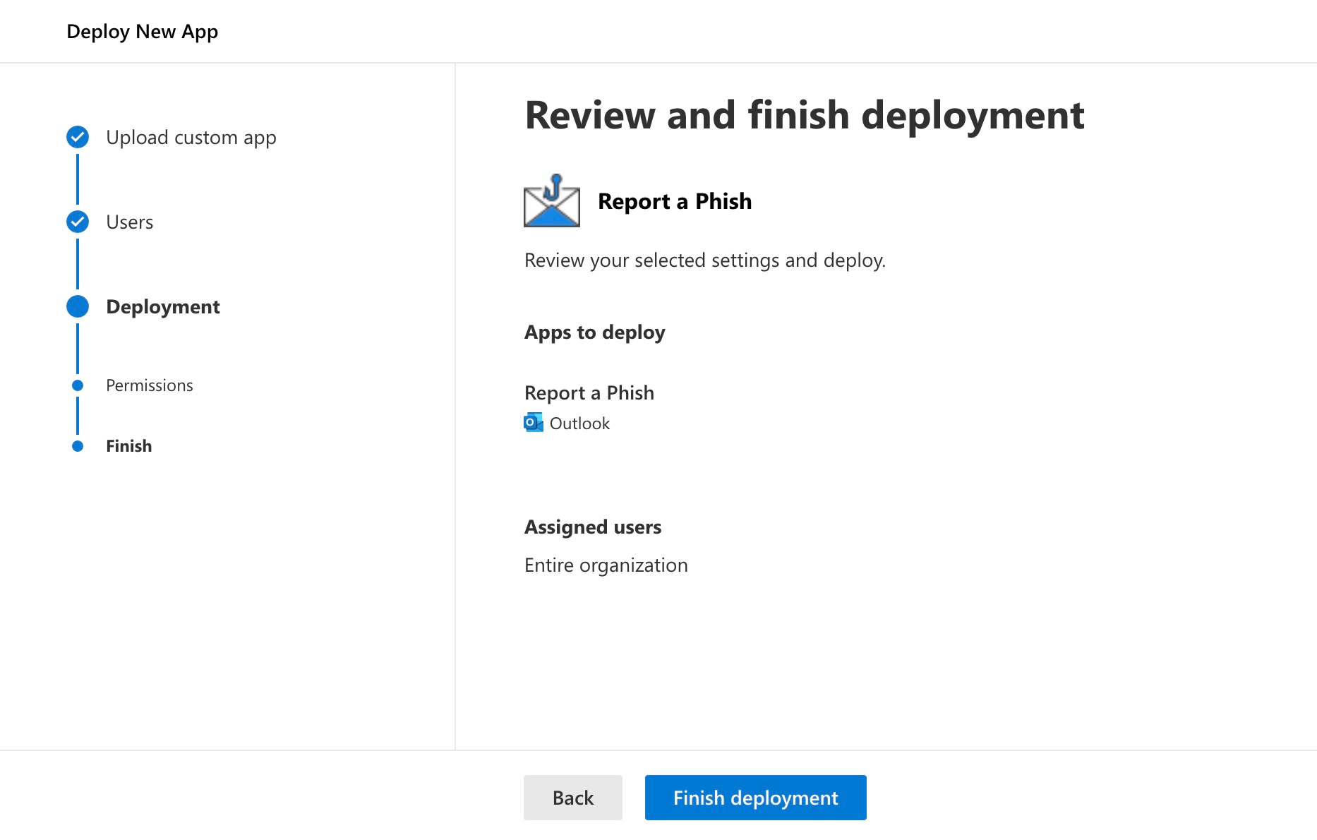 Review and finish deployment